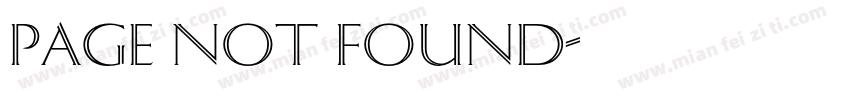 Page not found字体转换